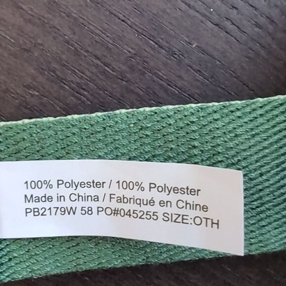 Woods Green patterned canvas belt one size NWOT - Picture 2 of 4